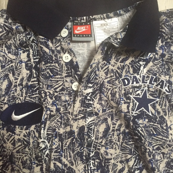 Retro Vintage Nike NFL Dallas Cowboys Polo 90s - Picture 2 of 3